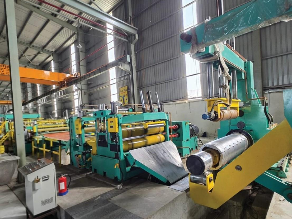 Dream Metplast integrated steel coil processing line in industrial plant